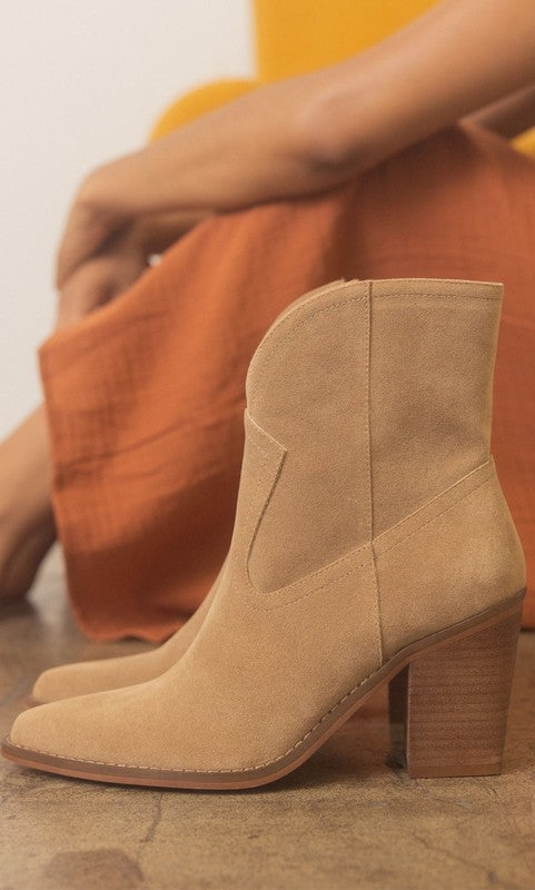 Harmony Khaki Suede Bootie