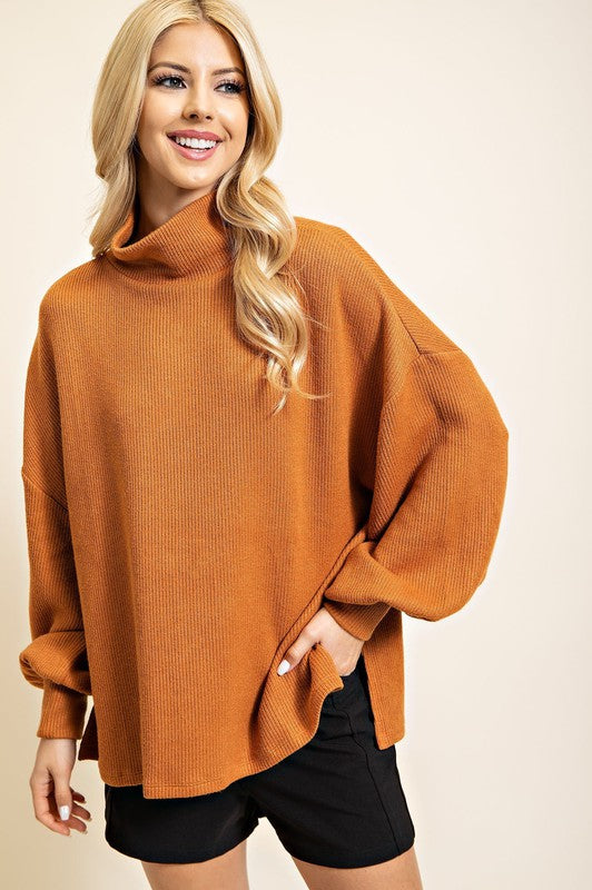 Balloon Sleeve Sweater (camel)