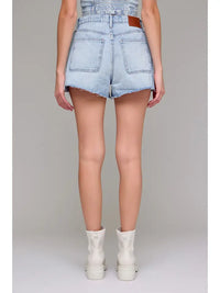Boyfriend Side Seam Denim Shorts