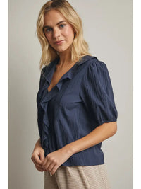 Louise Ruffled Top (ink) - GEORGE-MARY'S