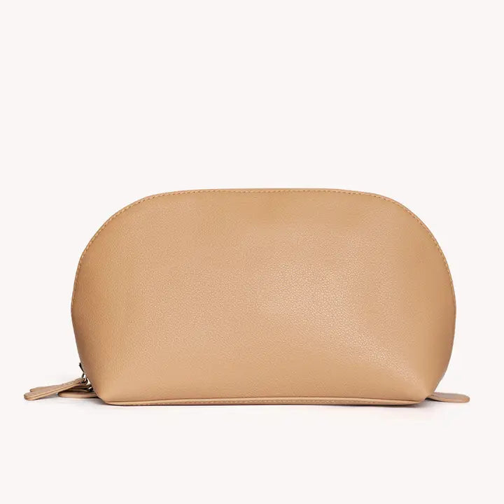 Vegan Leather Dome Poutch (sand) - GEORGE-MARY'S