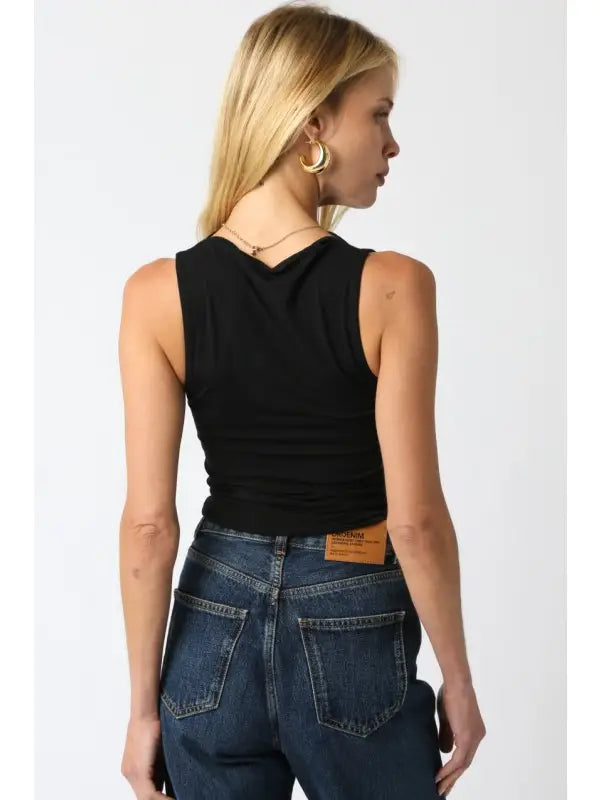 Black Mockneck Tank - GEORGE-MARY'S