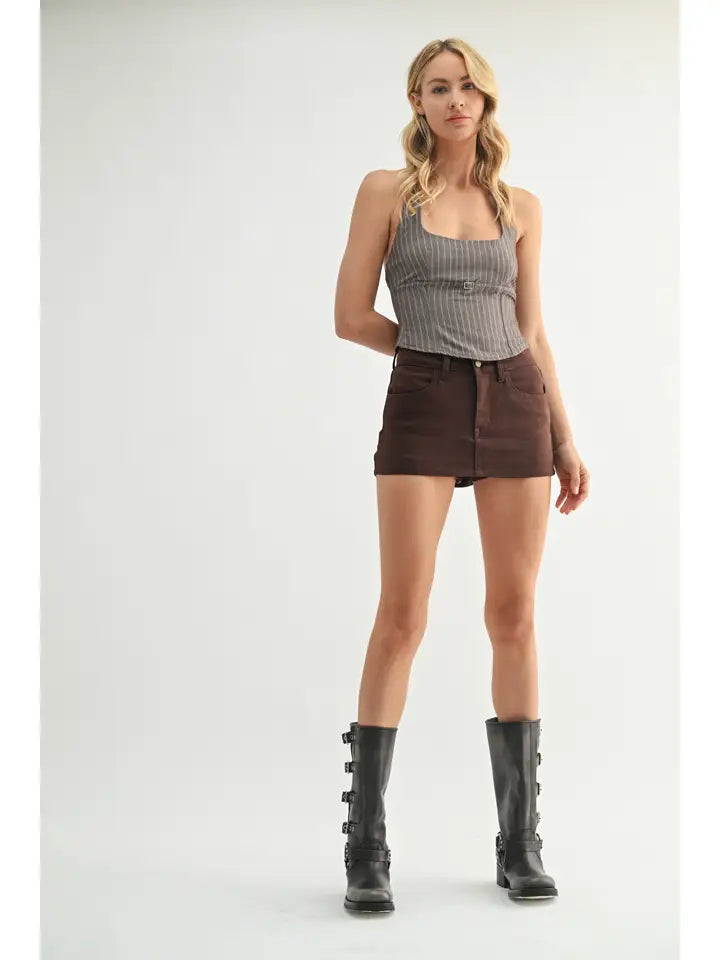 Rodeo Denim Skort (chocolate)