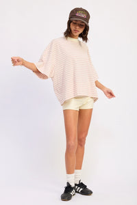 Park Oversized Tee (pink/ivory)