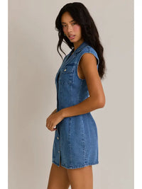 Denim Collared Mini Dress