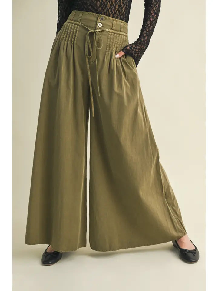The Pintuck Pants (olive)