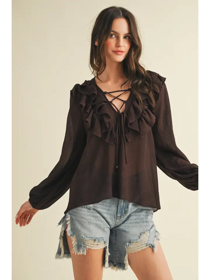 Marietta Blouse (chocolate)