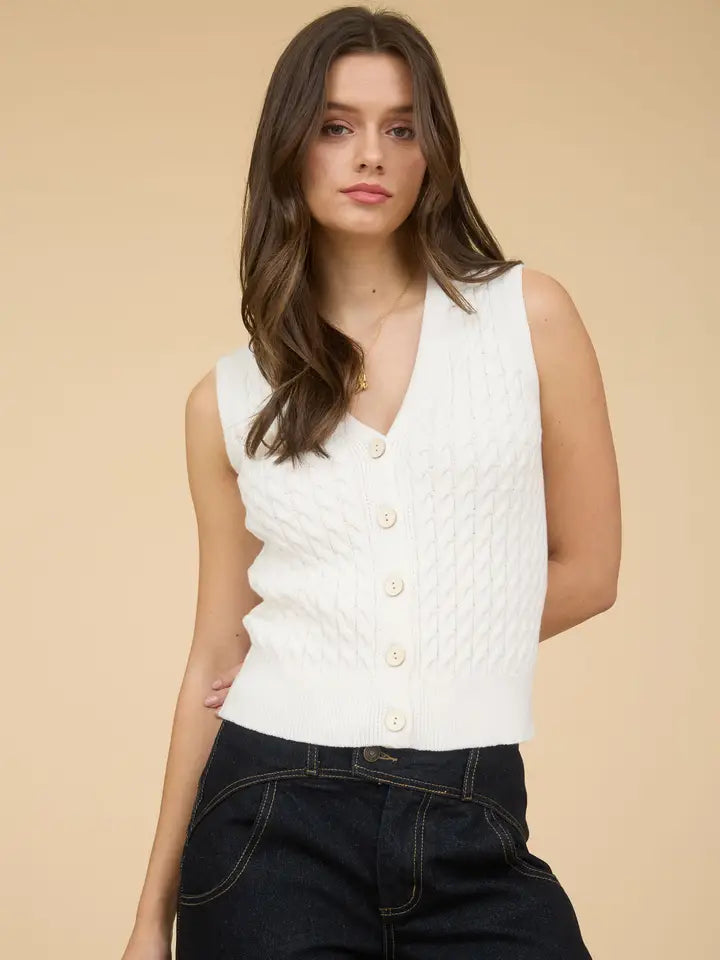 Cable Sweater Vest