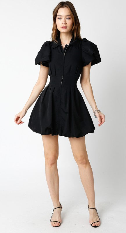 Corrine Zipper Dress (black)