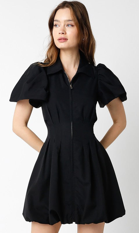 Corrine Zipper Dress (black)