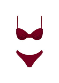 Lorenzo Bikini (burgundy bottom)