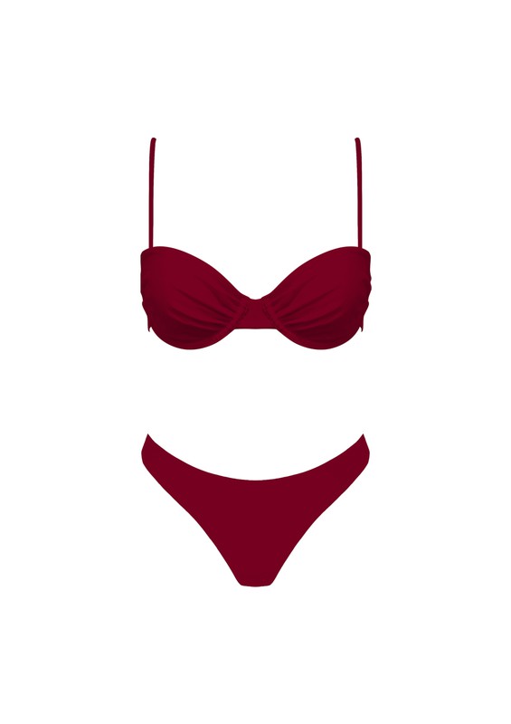 Lorenzo Bikini (burgundy bottom)