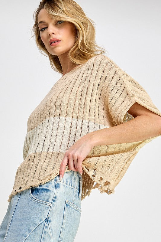 Vintage Striped Sweater Top