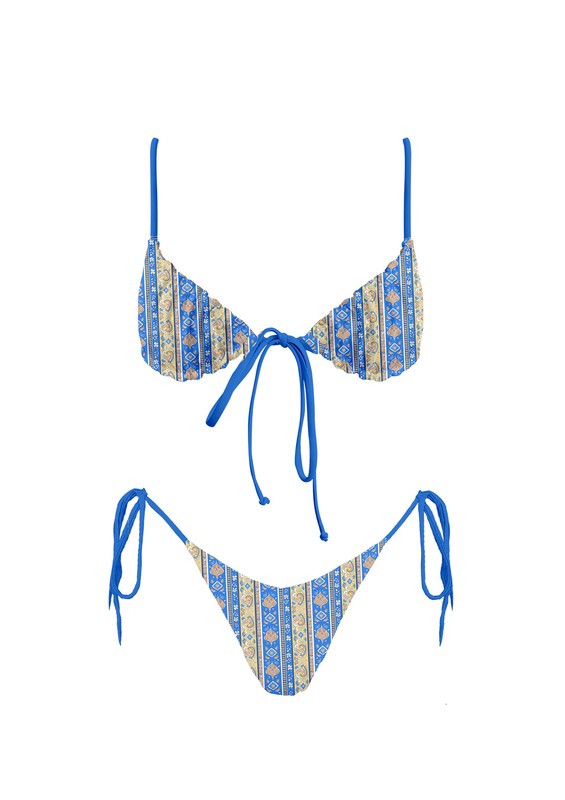 Blue Boho Bikini (bottom)