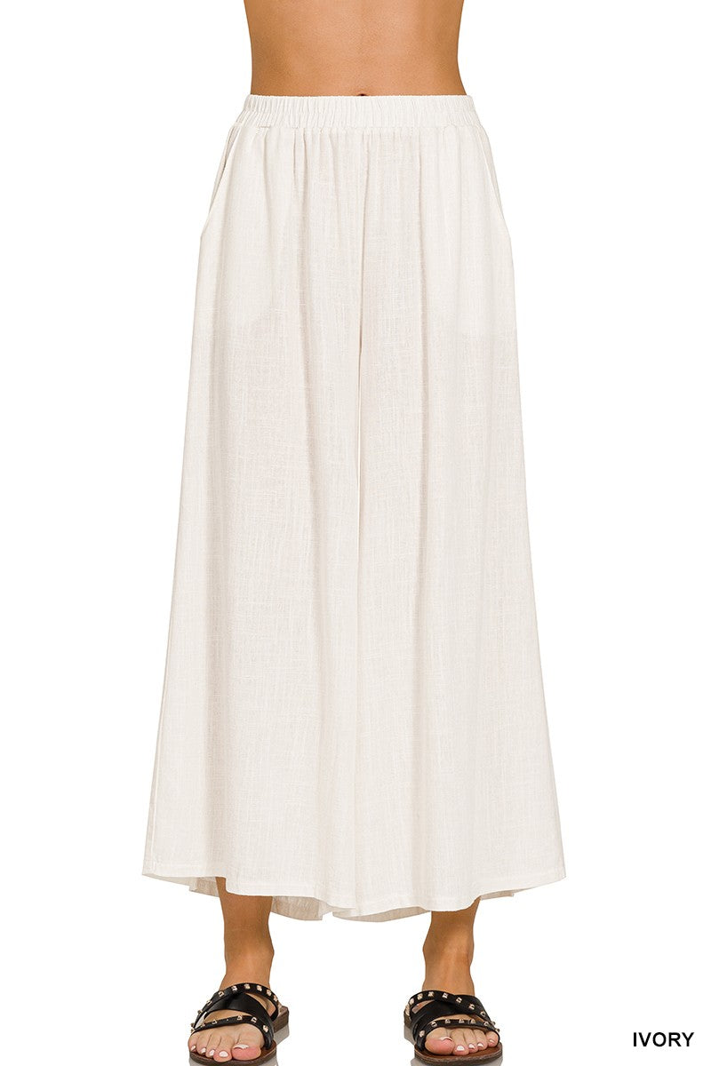 Driftwood Linen Pants (white) - GEORGE-MARY'S