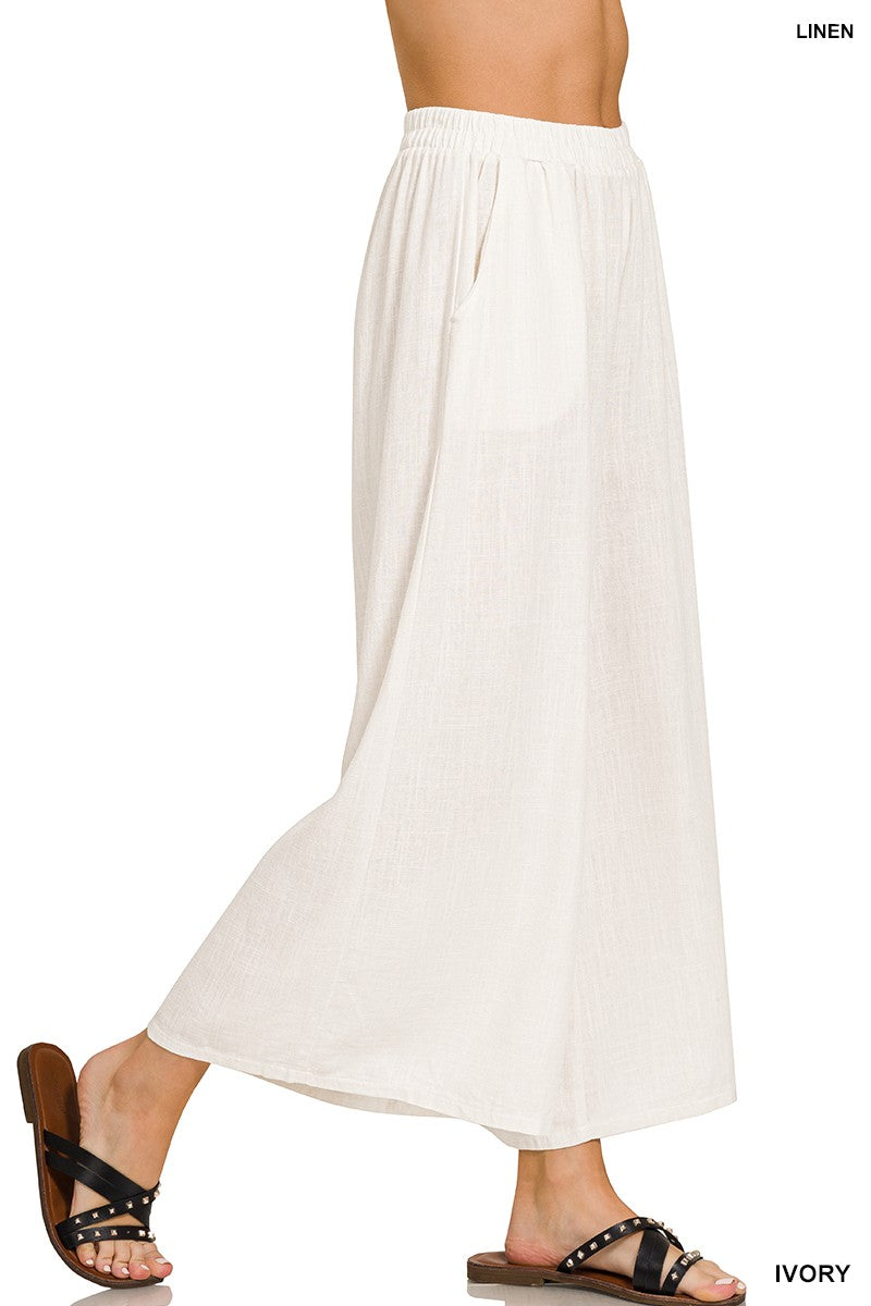 Driftwood Linen Pants (white) - GEORGE-MARY'S