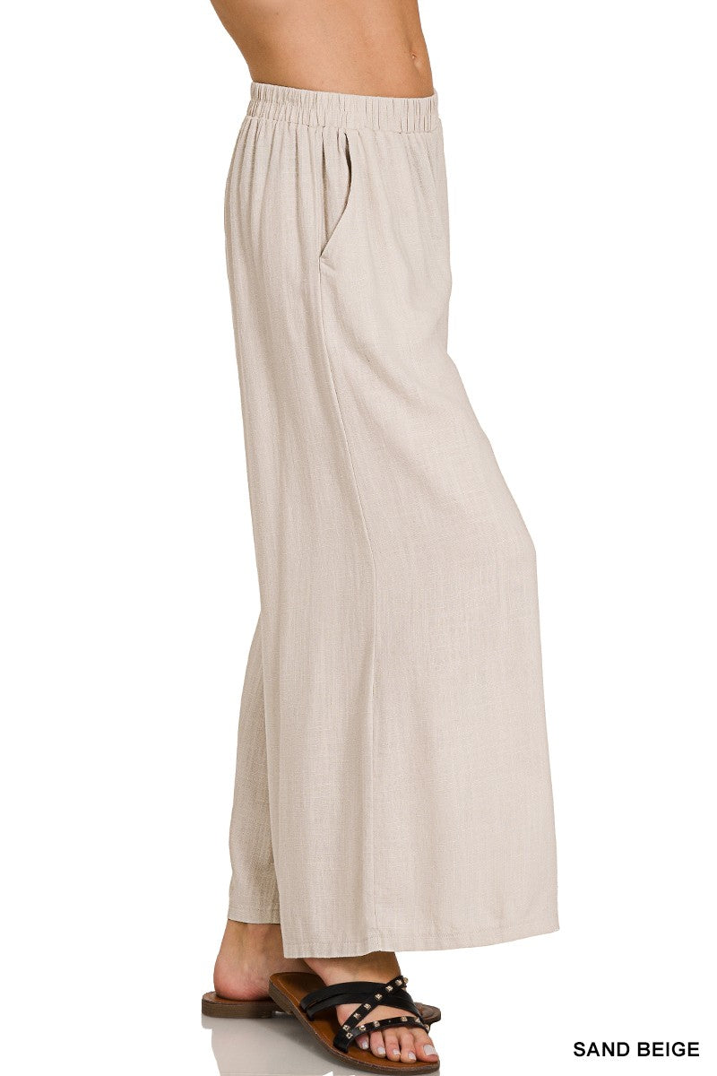 Driftwood Linen Pants (sand beige) - GEORGE-MARY'S