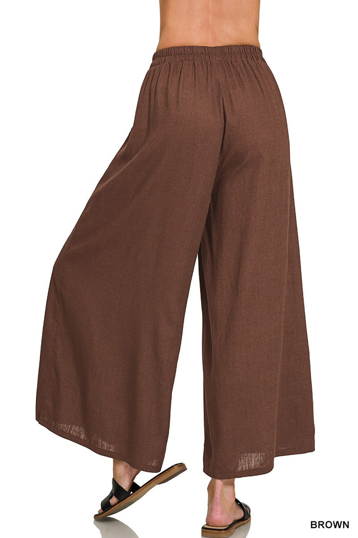 Driftwood Linen Pants (brown) - GEORGE-MARY'S
