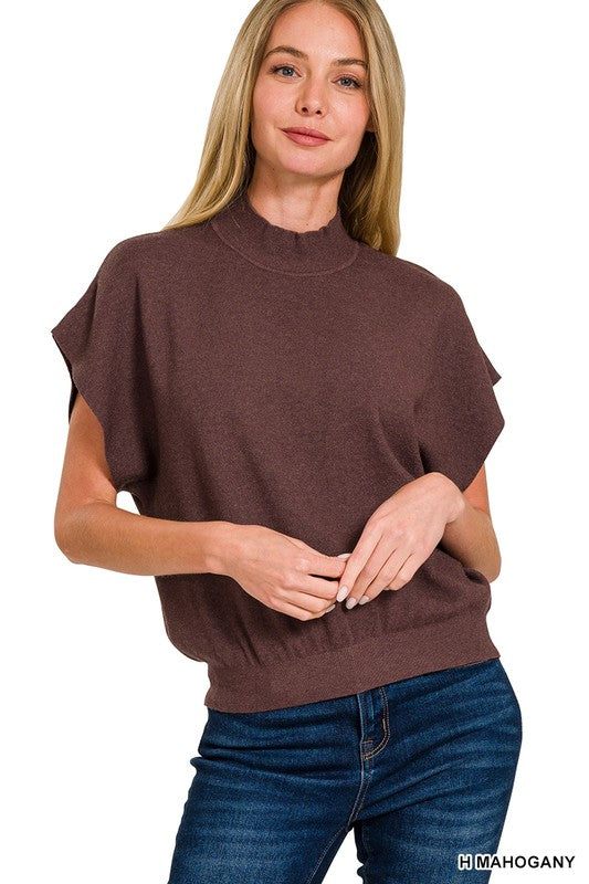 Classic Mockneck Top (mahogany)