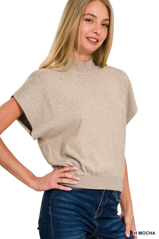 Classic Mockneck Top (h mocha)