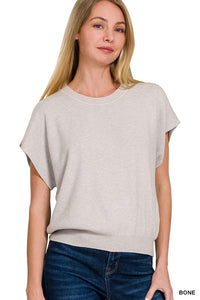 Mockneck Knit Top (bone)