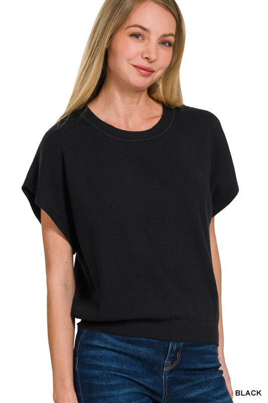 Mockneck Knit Top (bone)