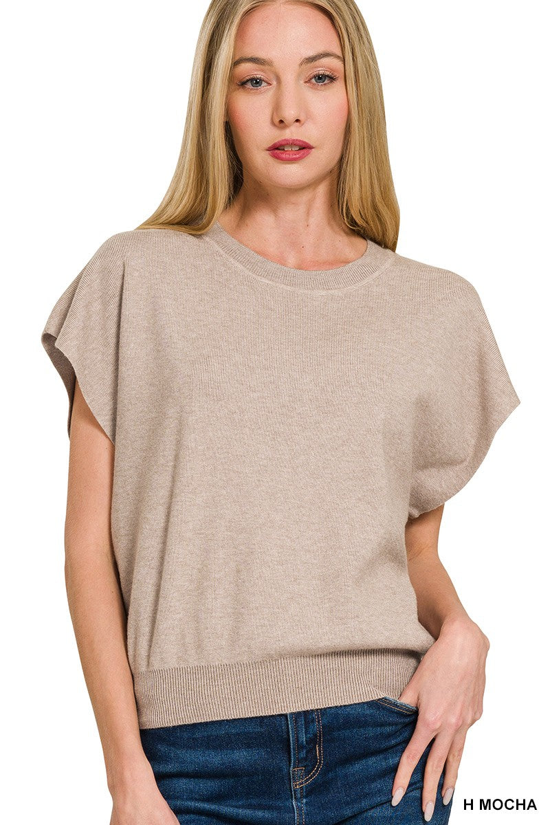 Mockneck Knit Top (bone)