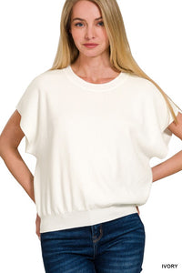 Mockneck Knit Top (bone)
