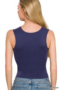 Seamless U-Neck Tank (midnight)