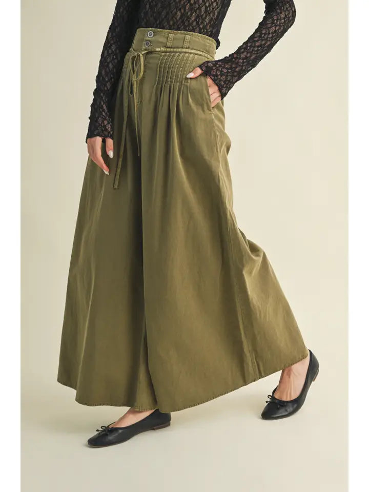 The Pintuck Pants (olive)
