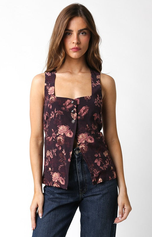 Pamela  Brown Floral Top