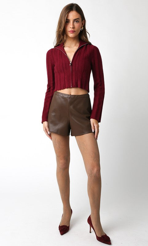 Kendal Sweater Top (burgundy)