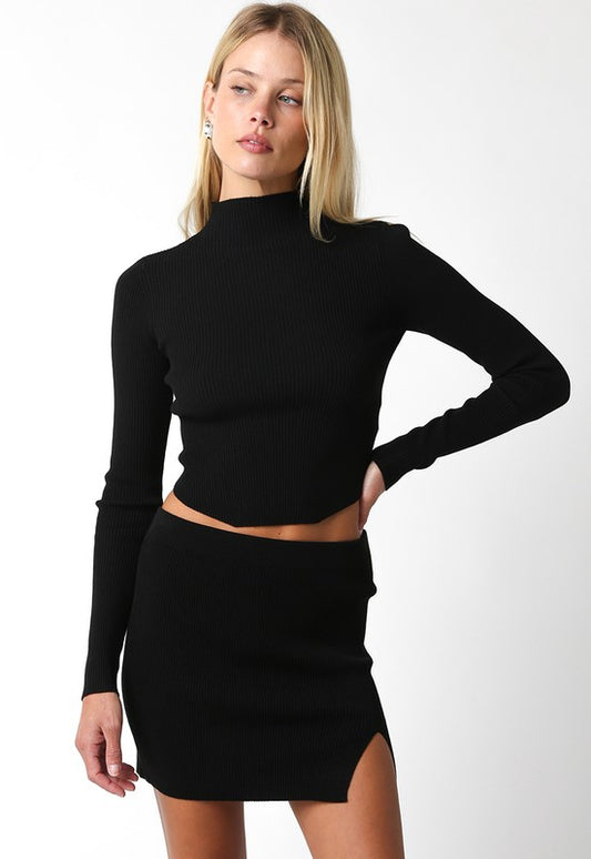 Dakota Ribbed Turtleneck Top