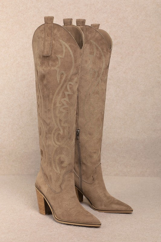 The Ivy Western Boot (taupe)