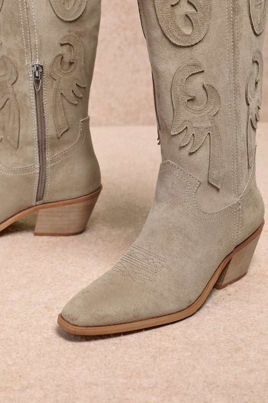 The Audrey Western Boot (khaki)