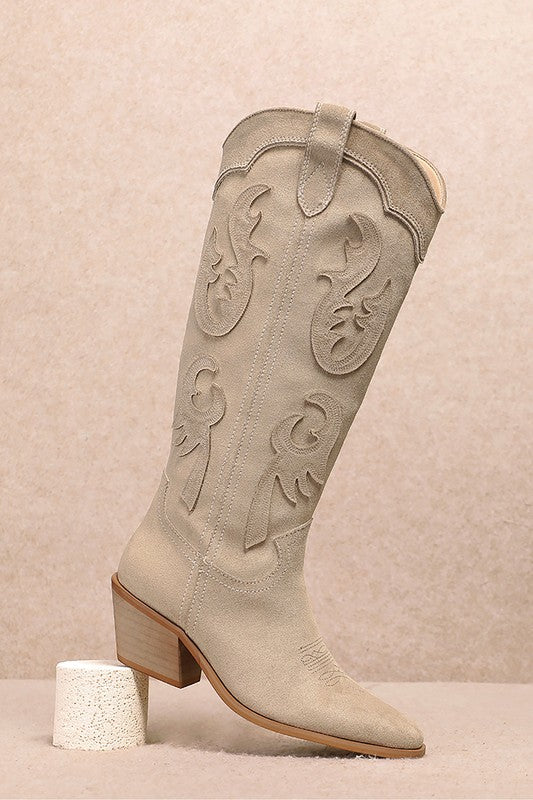 The Audrey Western Boot (khaki)