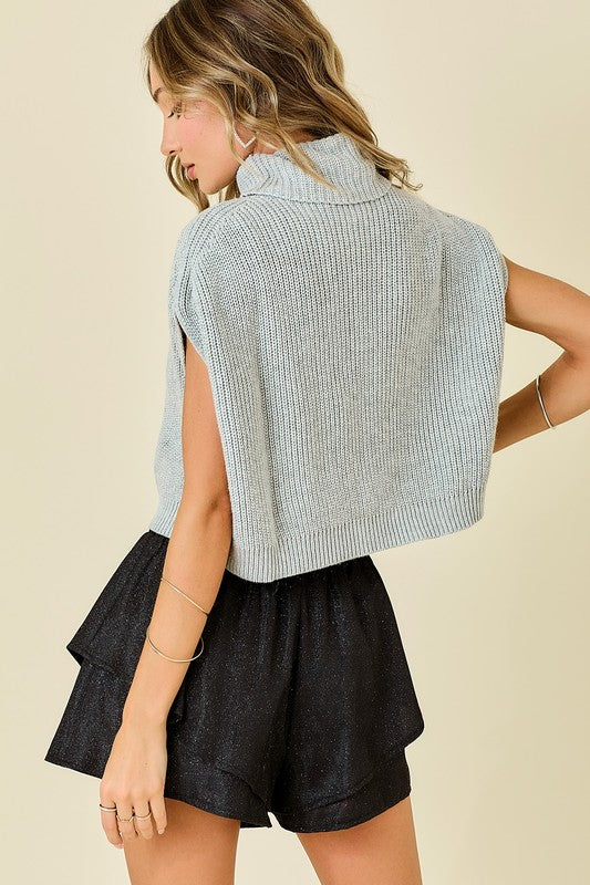 Boxy Turtleneck Sweater (grey)