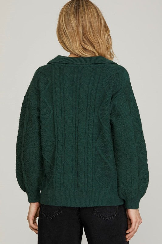 Evergreen Cable Sweater