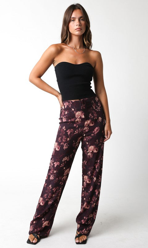 Pamela  Brown Floral Pants