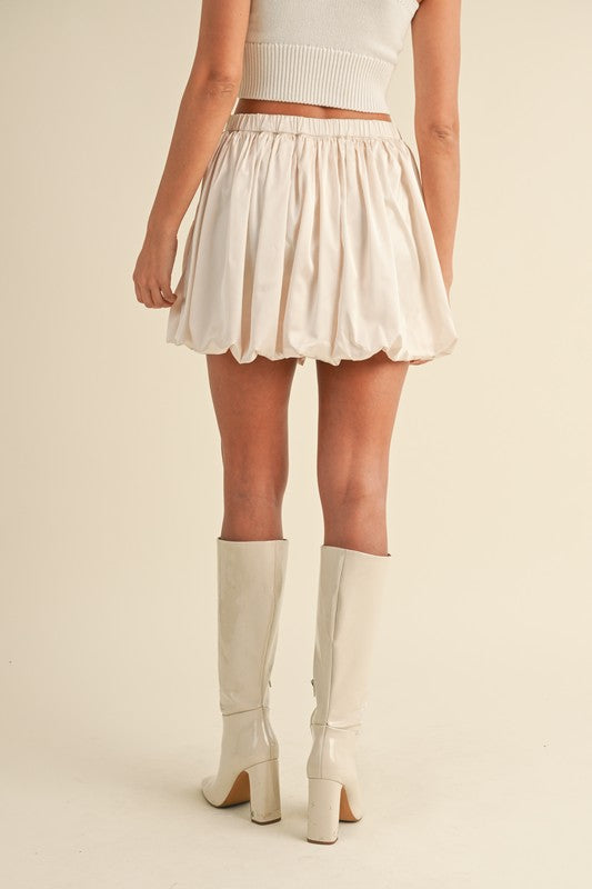 Flowy satin mini skirt sale