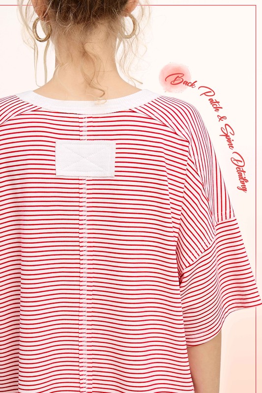 Backroads Drop Shoulder Tee (tomato) - GEORGE-MARY'S