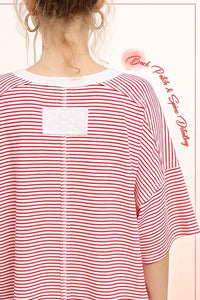 Backroads Drop Shoulder Tee (tomato) - GEORGE-MARY'S