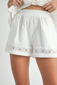 Lacey Louise Eyelet Bow Tie Top