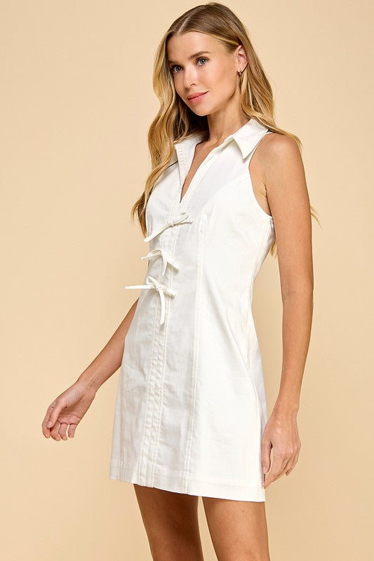 Beckett Bow Dress (white)