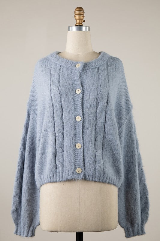 Coquette Cardigan (dusty blue)