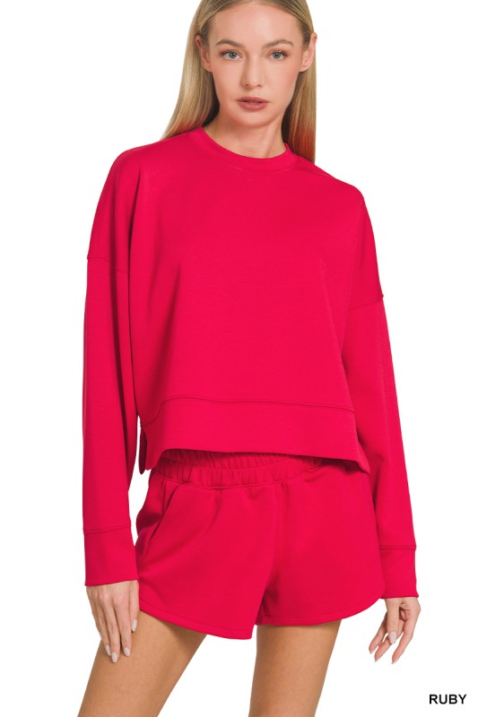 Cozy Boxy Lounge Shorts (red)