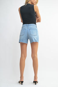 Frayed Hem Walking Shorts