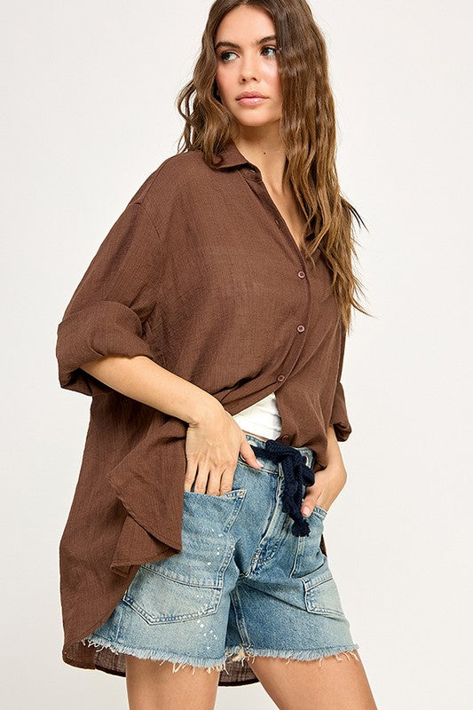Daydream Button-Down (chocolate)
