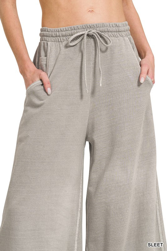 Darcy Wide Leg Joggers (sleet)