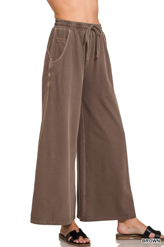 Darcy Wide Leg Joggers (brown)